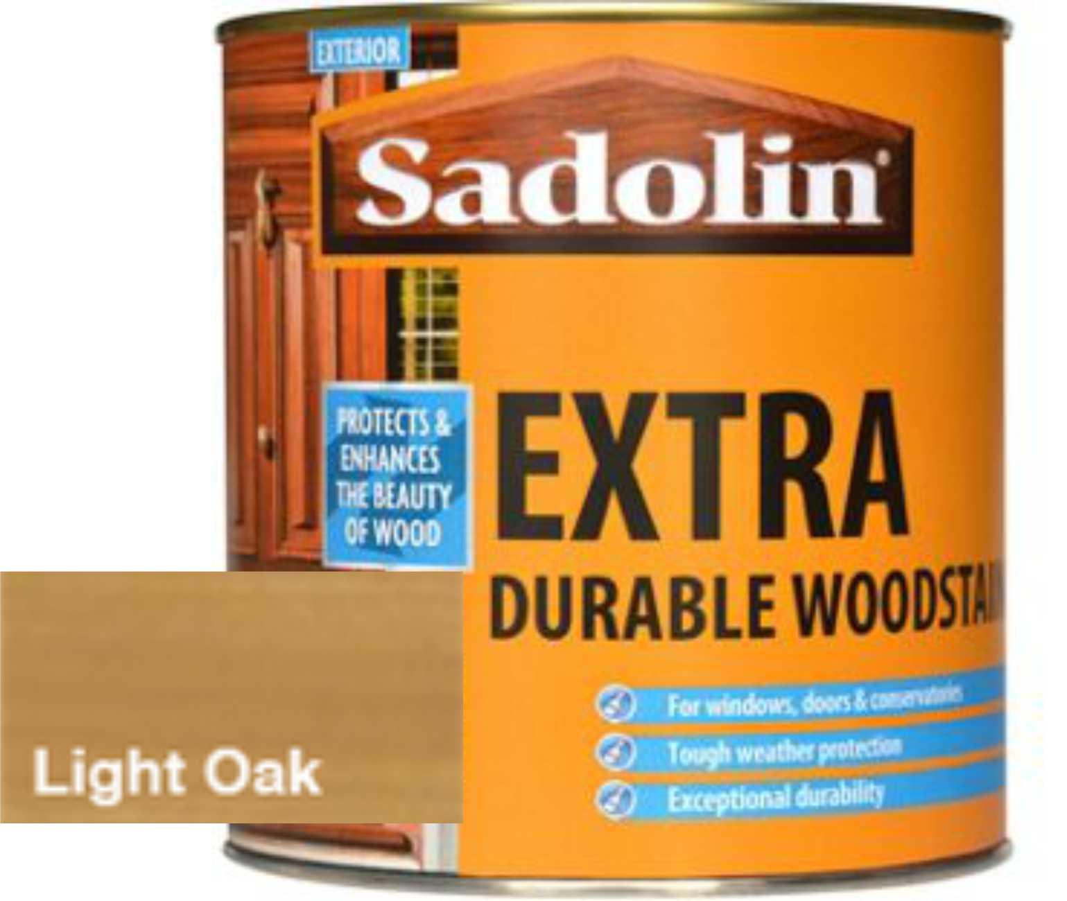 Sadolin Extra Durable Woodstain Light Oak 1L Palladium Building