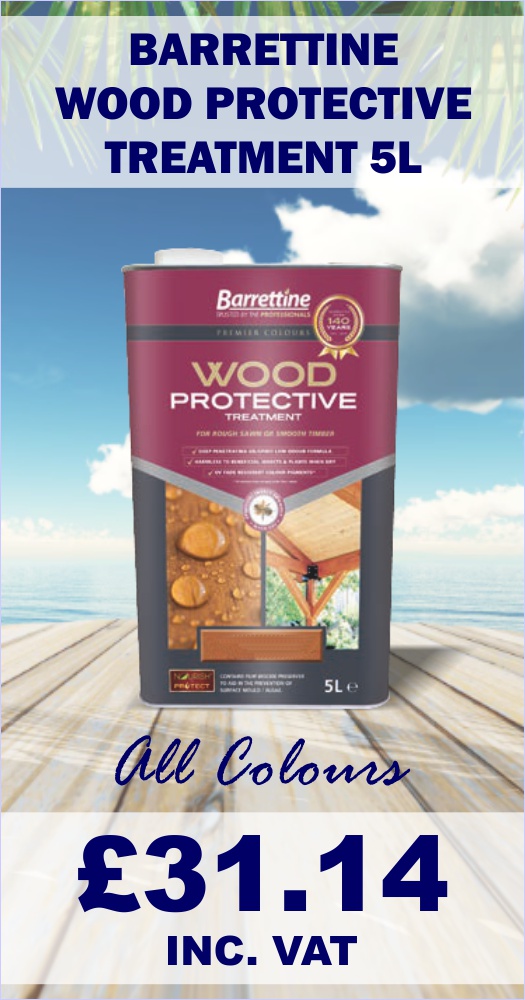 Barrettine Wood Protection Treatment 5L All Colours