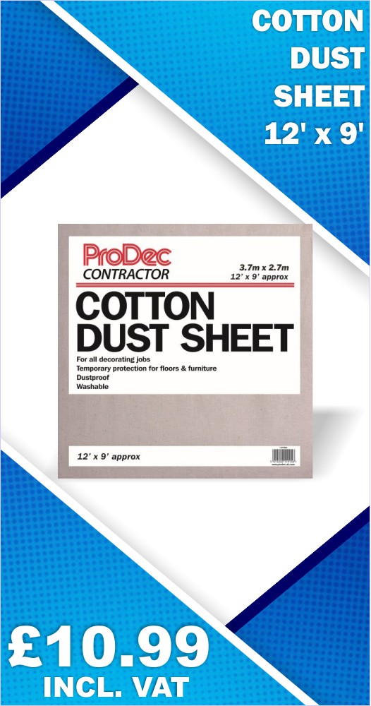ProDec Cotton Dust Sheet 12' x 9'