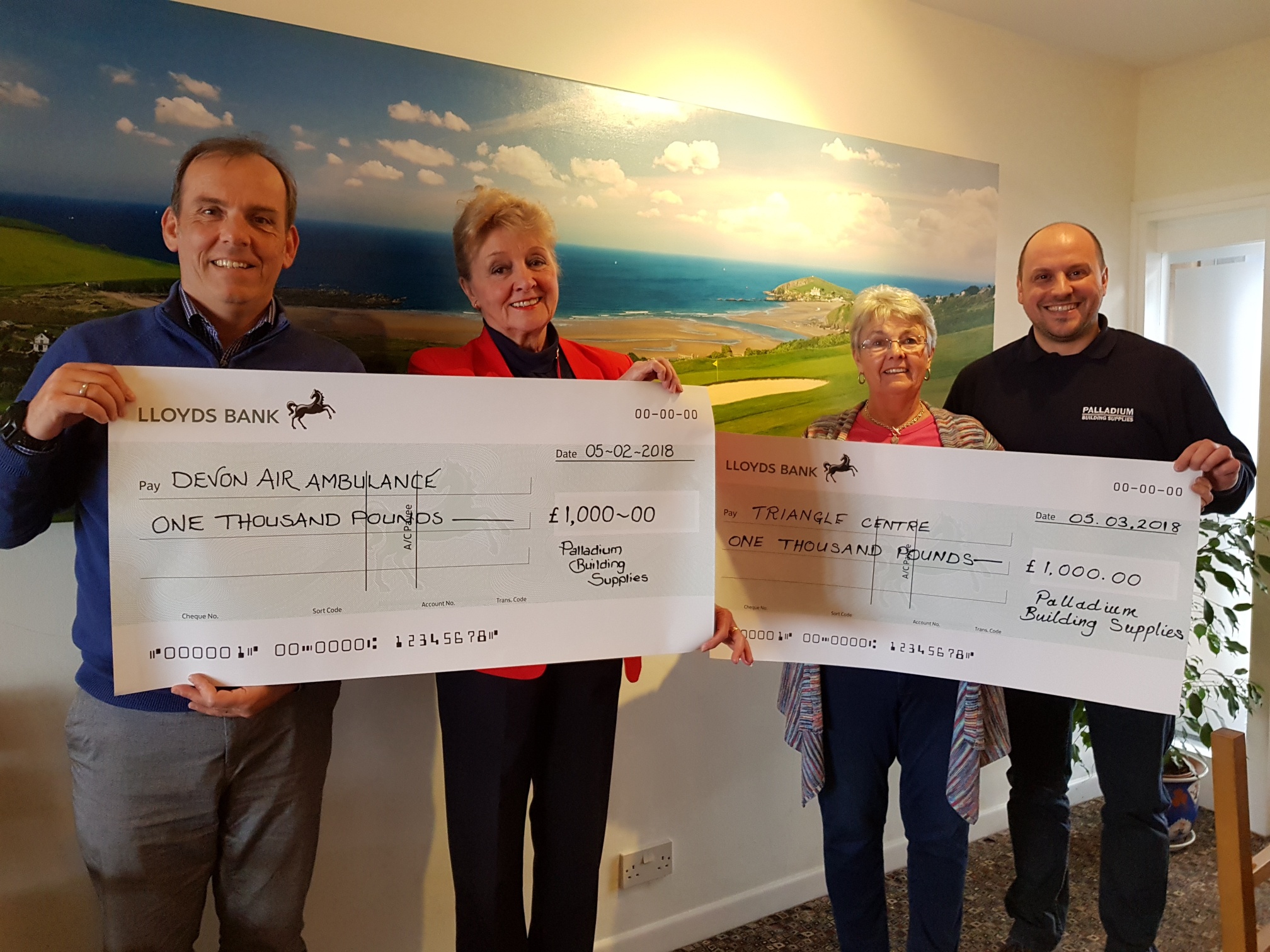 Presenation of the money raised at the annual Golf Day