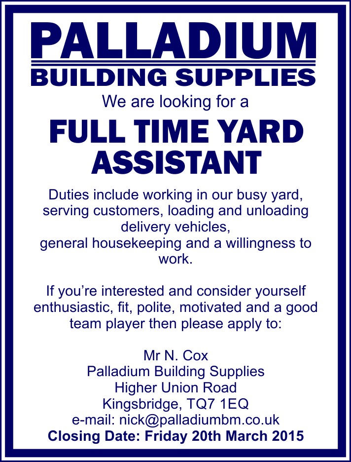 Yard Assistant Vacancy